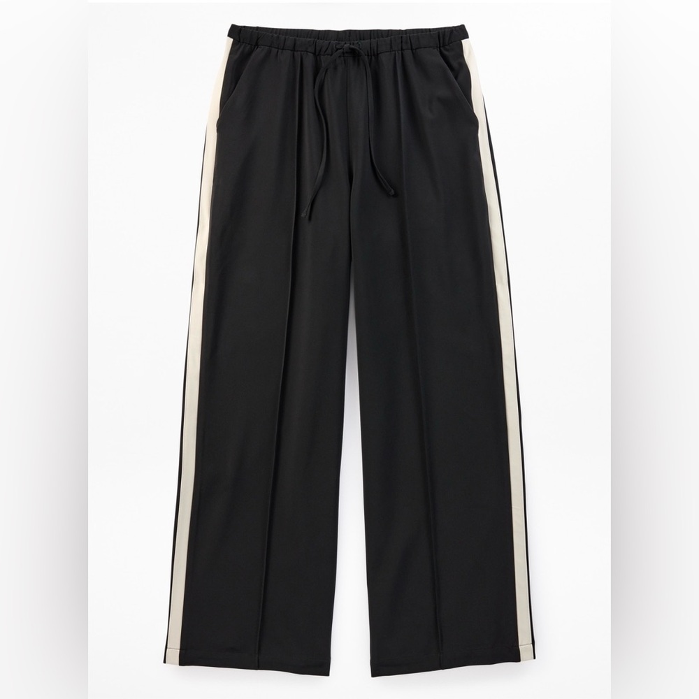 NWT MVP Mid Rise Side Stripe Track Pant Elevated Athleisure Sporty Chic Capsule